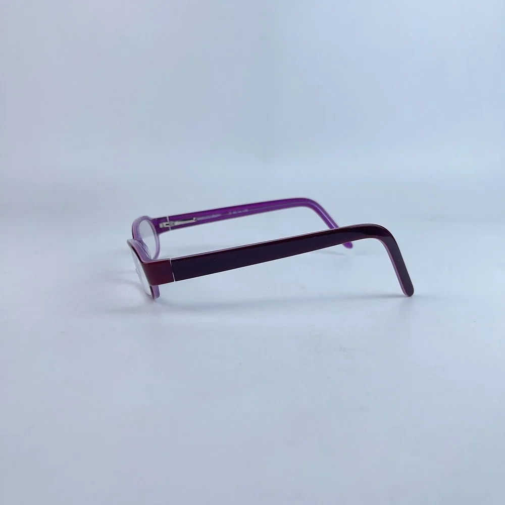 Funk Women Eyeglasses Purple & Brown Plastic Cat‎ Eye Full Rim 49-18-135 mm